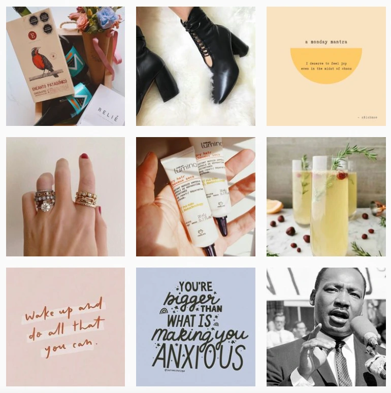 Lifestyle, beauty, jewelry, and editorial social content collection