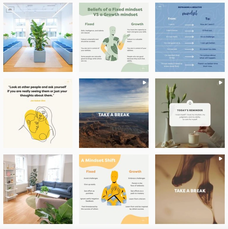 Home, wellness, and self-care content design collection
