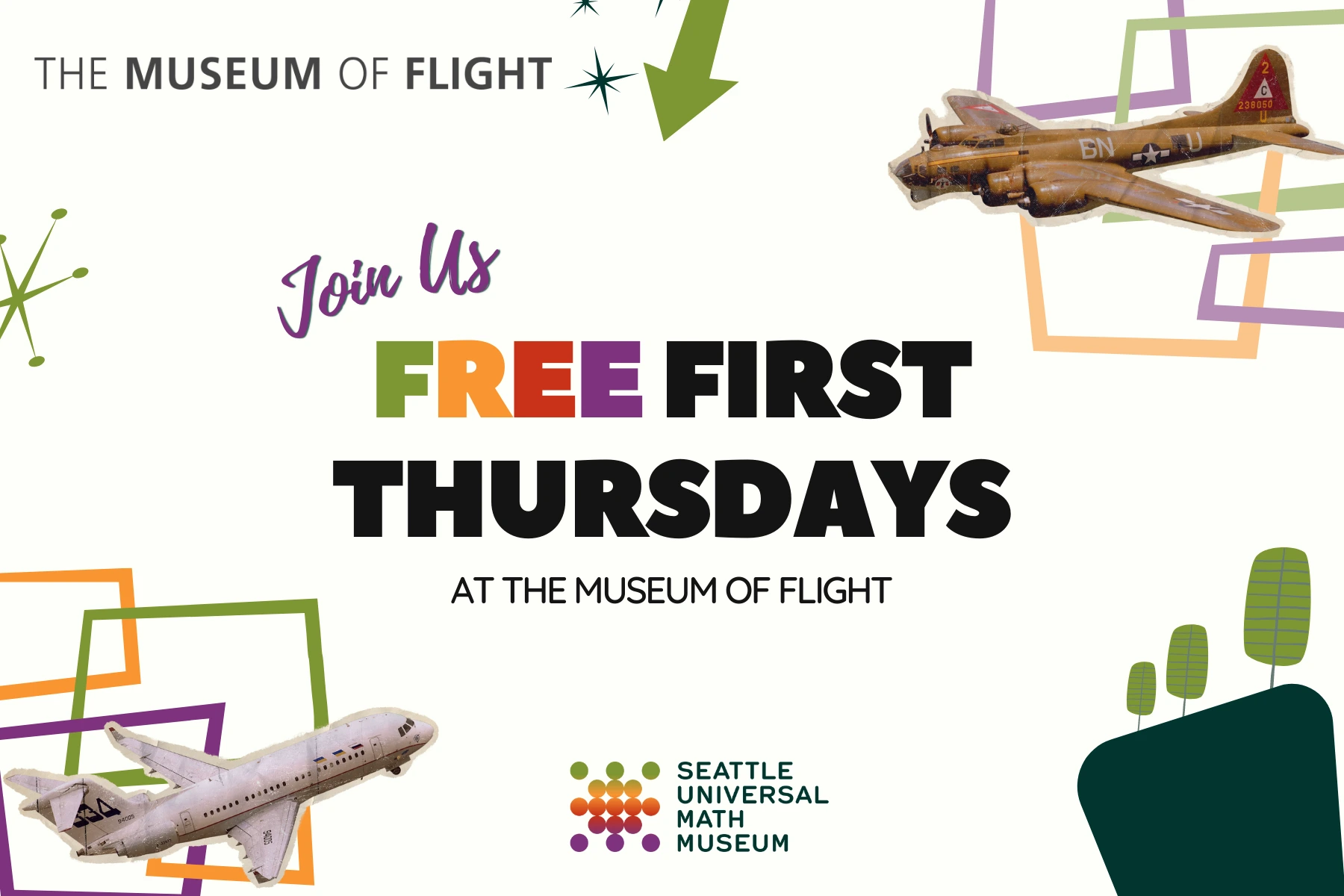 Museum of Flight Free First Thursdays promotional design